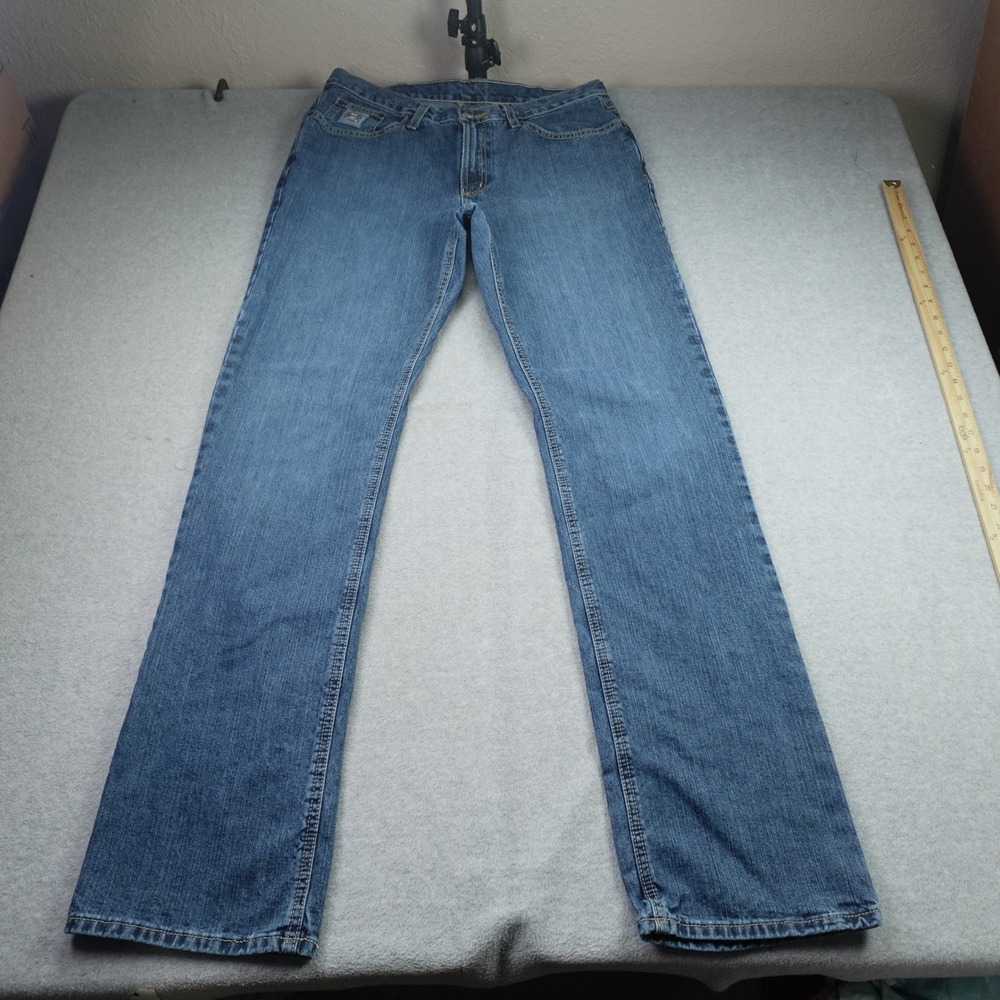 Cinch Jeans Mens 34x36 Blue Western Relaxed Straight Denim